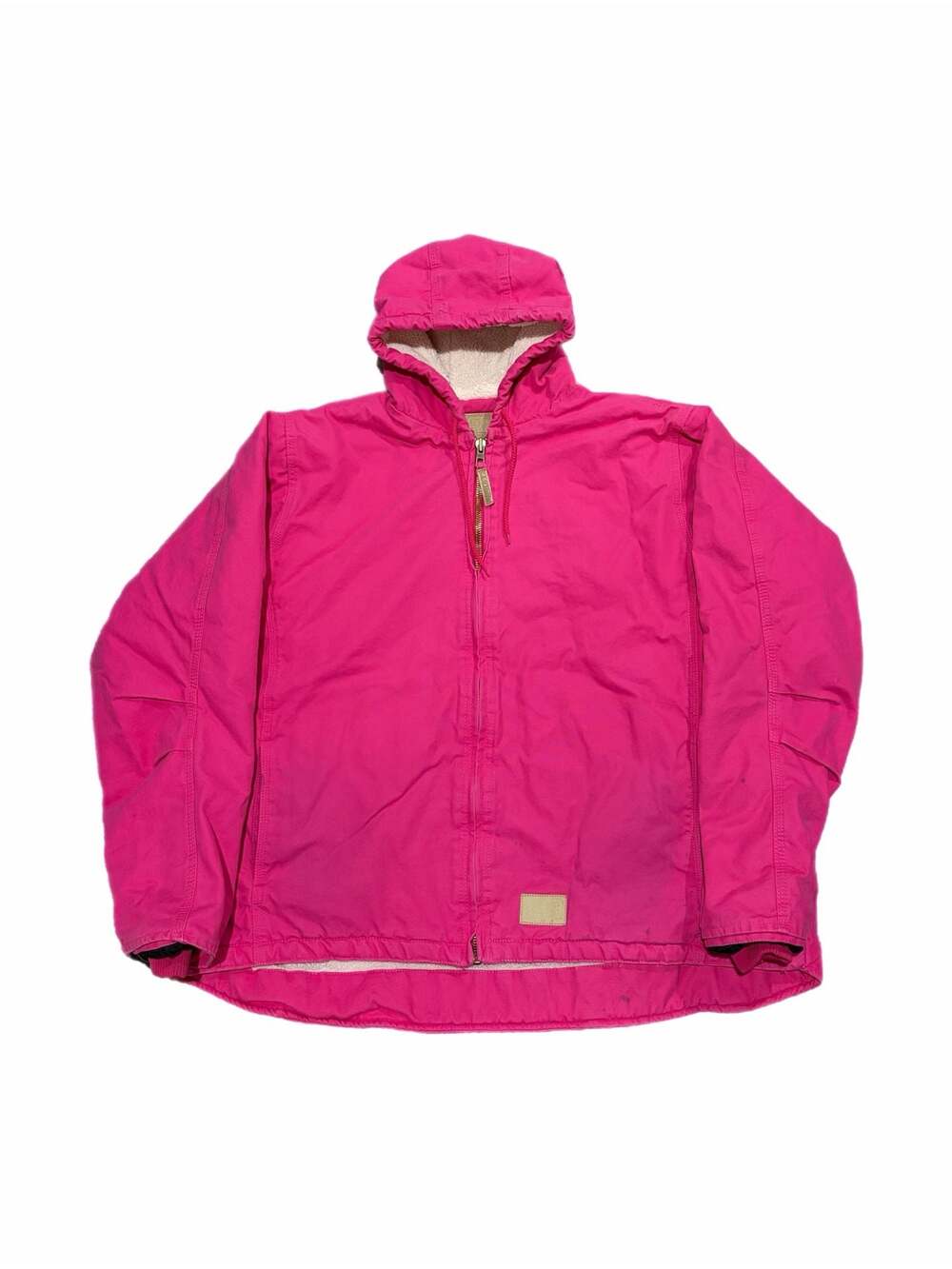 C.E. Schmidt Workwear Women's Hot Pink Sherpa Lined Canvas Hooded Jacket